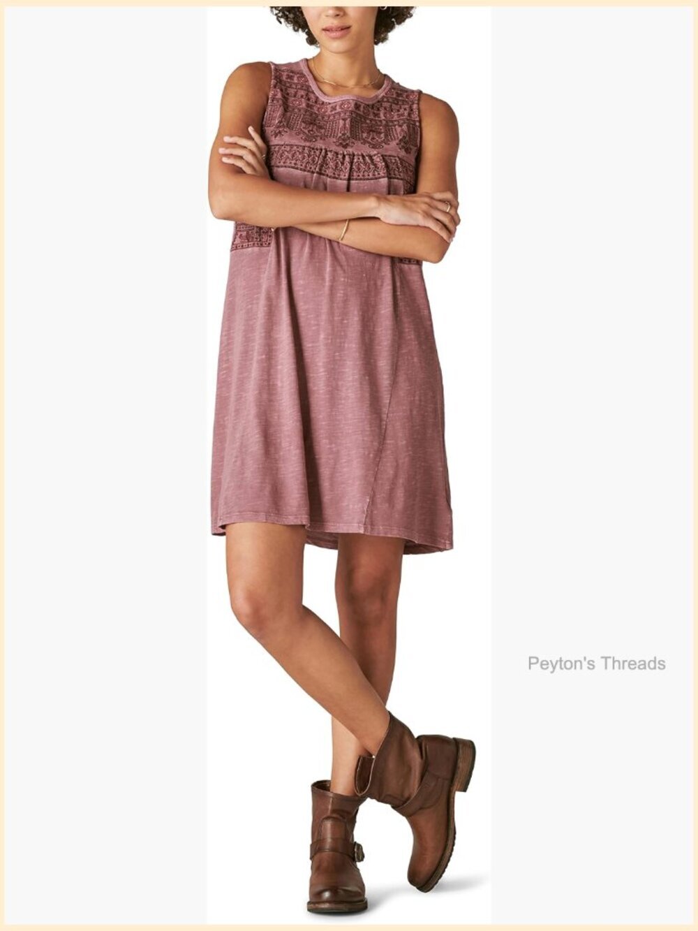 Sleeveless Embroidered Knit Mini Dress Sheath Pull On